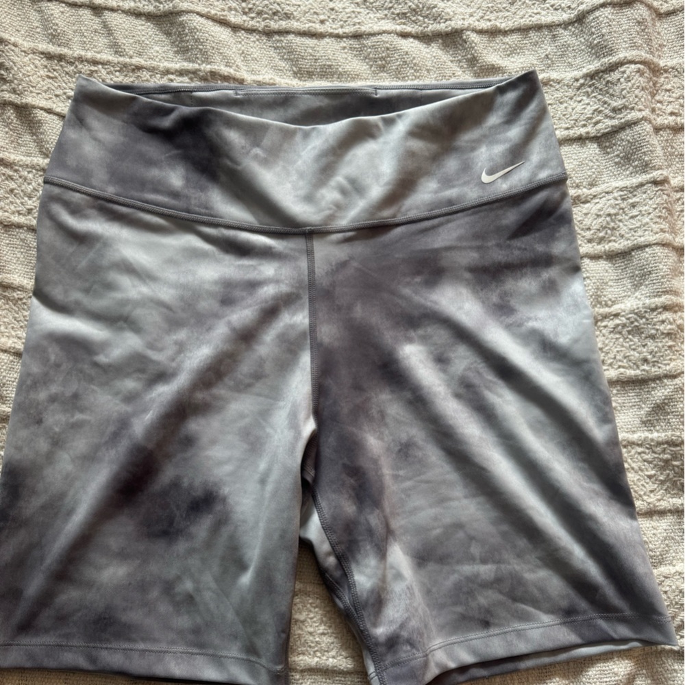 Nike Gray Tie-Dye Biker Shorts
